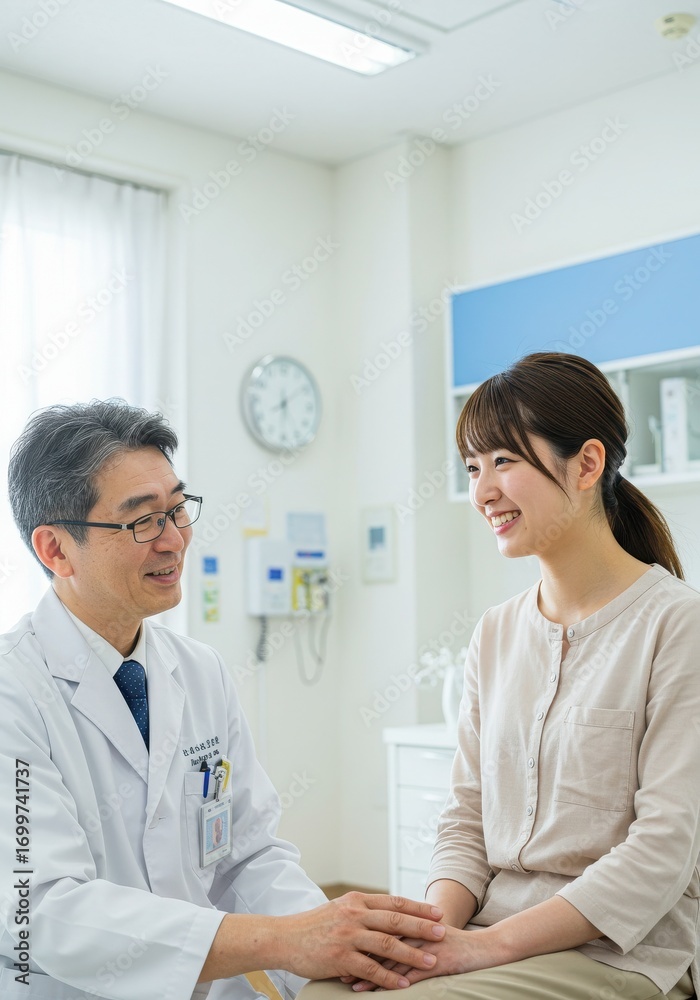 Obraz premium Doctor nurse and patient support and discussion at hospital for consulting, assistance discussion and doing meeting home