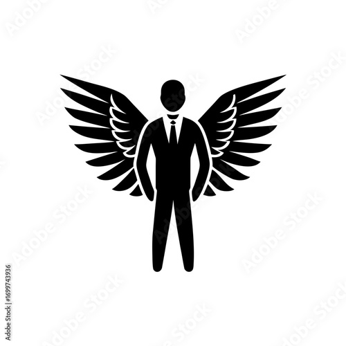 angel investor wings icon 