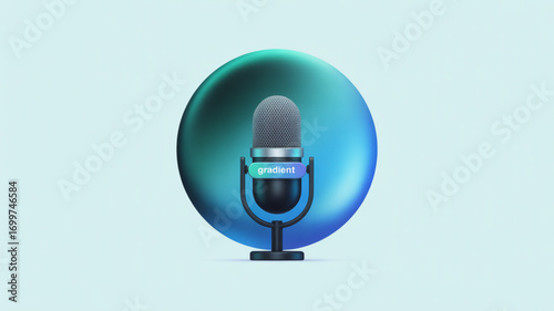 A modern and minimalist illustration of a smart button with a soft green color palette, the button is emitting a signal