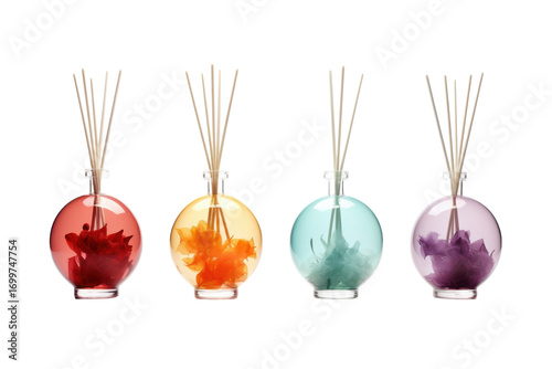 Colorful aroma reed diffusers for home fragrance decor