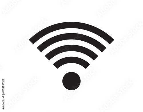 Wifi symbol separated on a white background