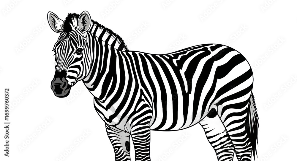 Naklejka premium Zebra silhouette design