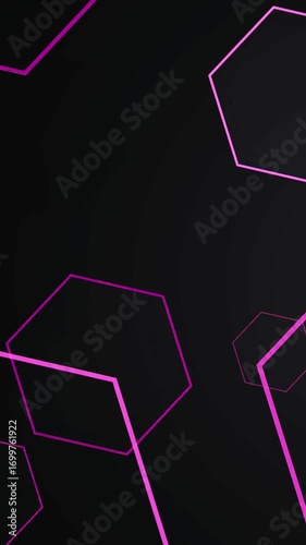 abstract pink background with hexagons