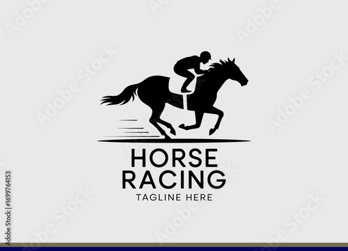 This image captures an exhilarating moment in horse racing, showcasing a jockey in action, illustrating the speed, excitement, and competitive spirit of this thrilling sport.