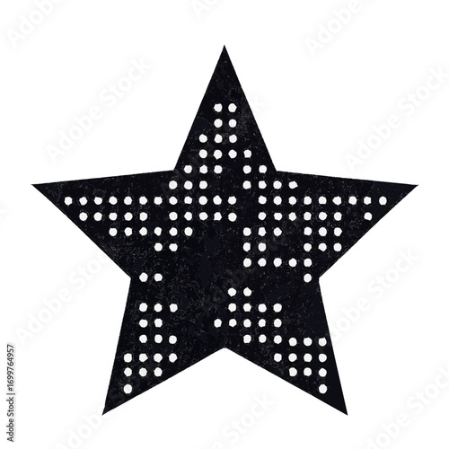 A beautiful and elegant black and white icon featuring a star-shaped pattern created from Braille dots. This unique design highlights the humanistic and aesthetic aspects of the Braille system