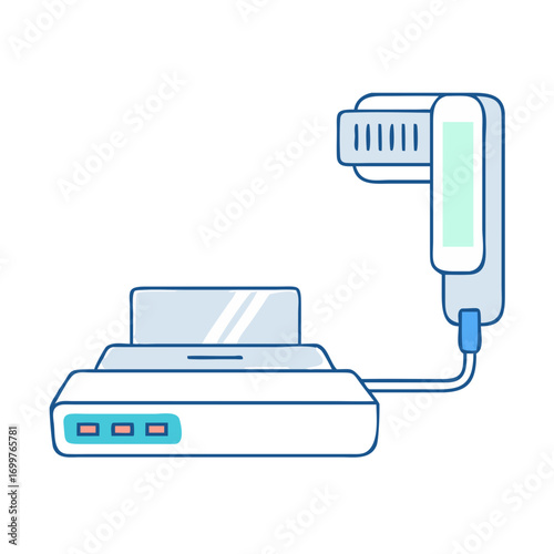 Document scanner device for converting paper documents to digital files