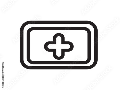 Professional vector icon of wound dressing package