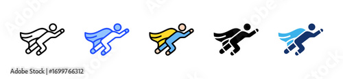 Superhero Cape Icon Collection With Multiple Styles