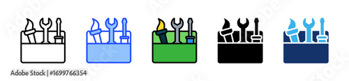 Tool Set Icon Collection With Multiple Styles