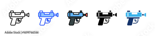 Toy Gun Icon Collection With Multiple Styles