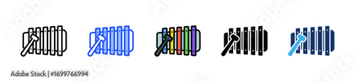Xylophone Icon Collection With Multiple Styles