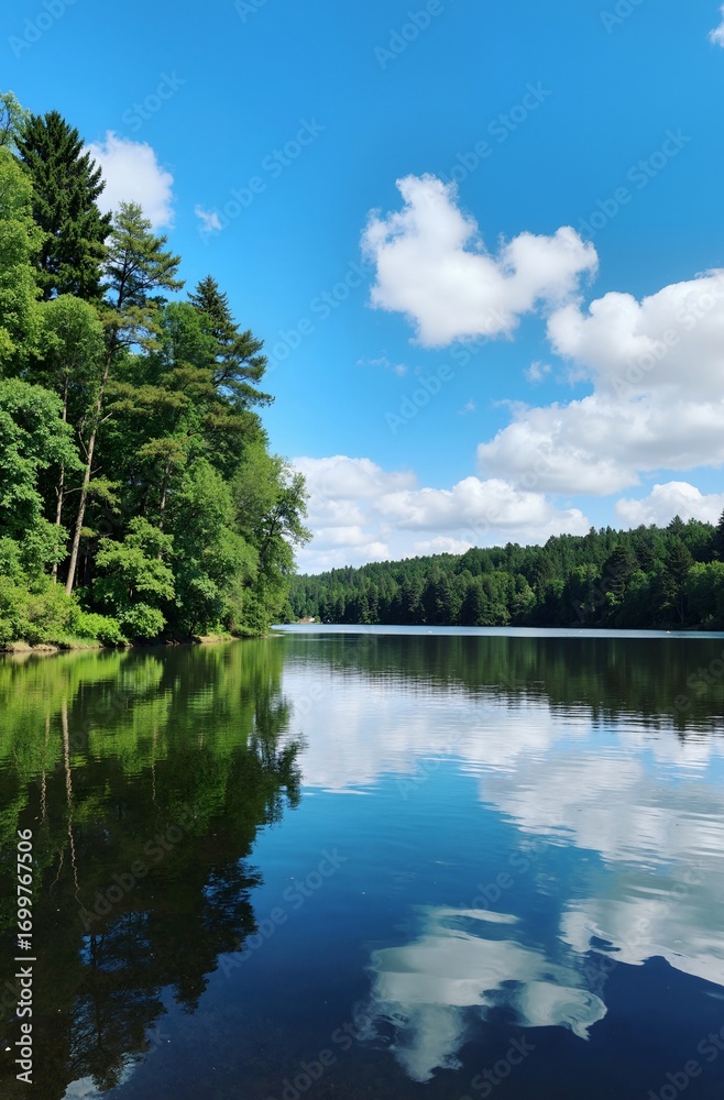 Fototapeta premium lake in the forest