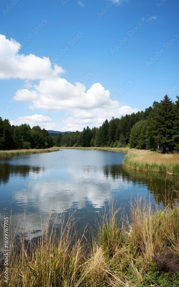 Obraz premium lake in the forest