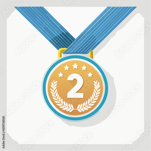 2nd medal first place winner badge guarantee winning prize