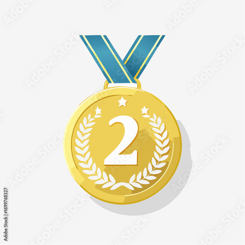 2nd medal first place winner badge guarantee winning prize