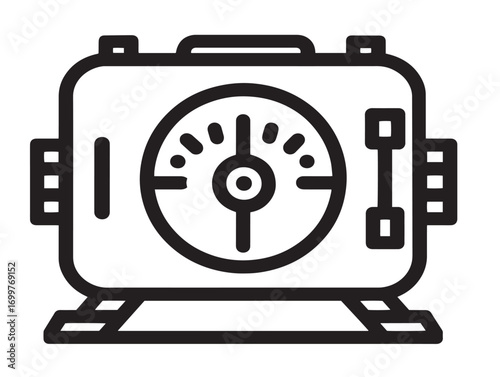 Clean Autoclave Indicators Icon in Sleek Medical Vector Line Artwork Design