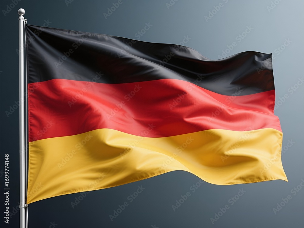 Naklejka premium German flag on gradient background