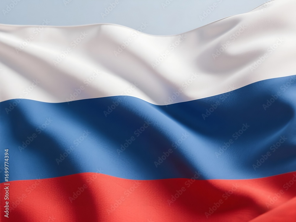 Fototapeta premium Close-up of the Russian flag