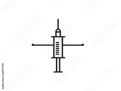 Catheter Insertion Kit Icon in Clean Stylish Minimal Medical Vector Artwork