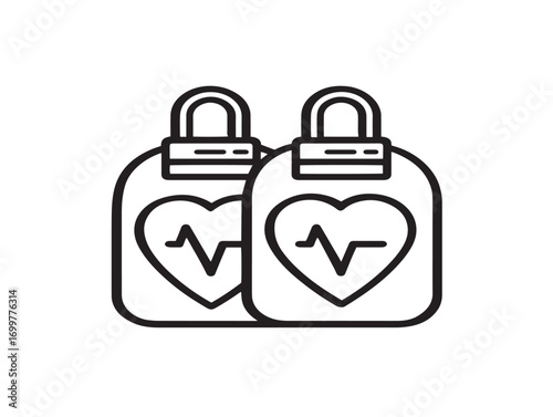 Professional Defibrillator Pads Icon in Clean Stylish Precise Vector Artwork