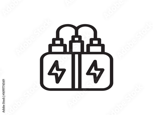 Durable Defibrillator Pads Icon in Minimal Functional Healthcare Vector Design