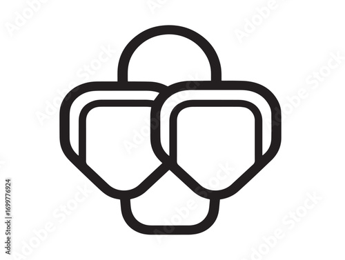 Minimalist Defibrillator Pads Icon in Simple Medical Vector Artwork