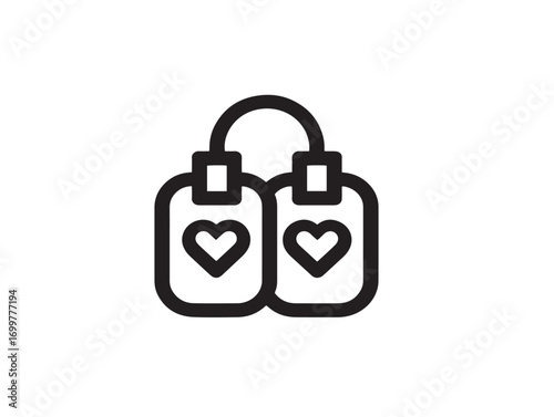 Clean Medical Defibrillator Pads Icon in Stylish Minimal Line Artwork