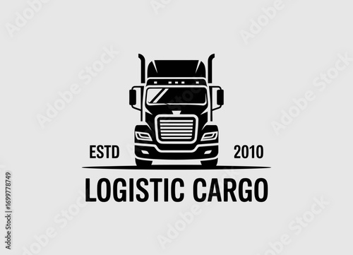 This logo features a bold black and white truck, symbolizing reliability and efficiency in logistics and cargo transportation with the year established.