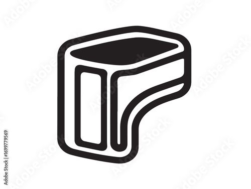 Sleek Elbow Brace Icon in Clear Minimal Medical Line Artwork Design