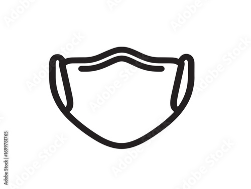 Modern Face Mask Icon Design in Elegant Professional Medical Vector Artwork