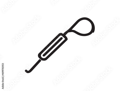Clean Foley Catheter Icon Design in Elegant Functional Medical Vector Illustration