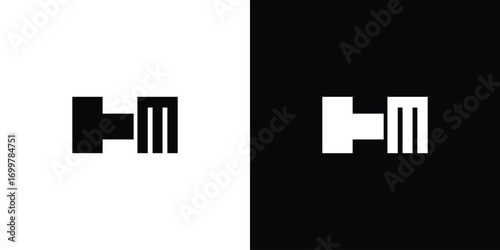 Unique and strong H key logo design