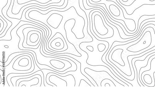 Topography map vector with soft white elevation contours, grid overlays, and abstract relief lines for outdoor posters and adventure themes