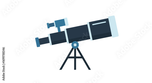 A Sleek Telescope Illustration Ready for Astronomical Adventures and Stargazing Fun for Enthusiasts