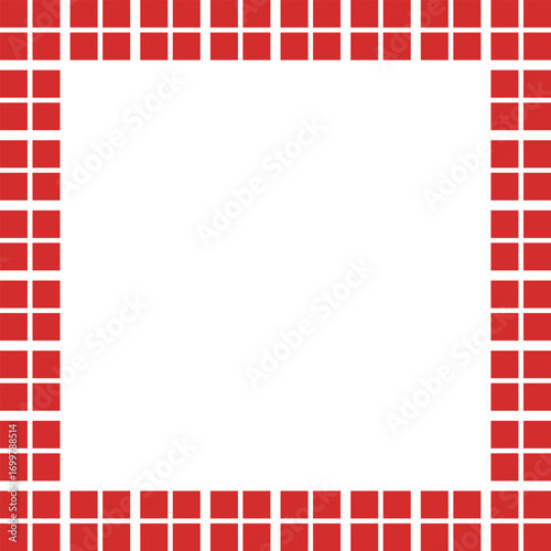 赤い4ブロックタイルのフレーム　Web　Adobe Illustrator Artwork