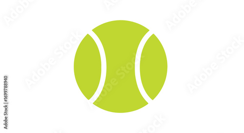 Vibrant tennis ball against a clean white canvas, representing leisure and game day enthusiasm