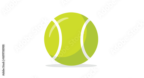 Bright Tennis Ball Illustration Depicting Sport Equipment on Clear Background for Creative Projects