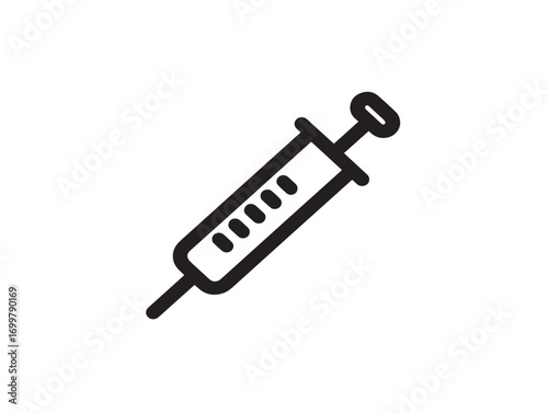 Clean IV Catheter Icon Illustration in Elegant Functional Minimal Medical Vector Style
