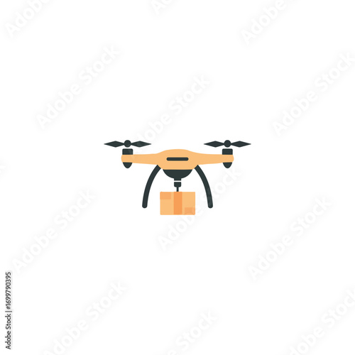 Drone Delivery  Icon Set – Intelligence, Humor & Imagination in Contemplation, Monitoring Operations
