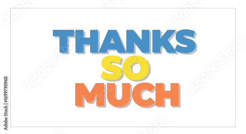 Vibrant Thanks Message with Cheerful Lettering for Appreciation Expressing Gratitude