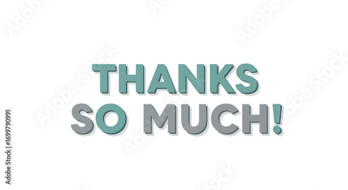 Expressing Gratitude: A Bold and Playful Typography Graphic Conveying Appreciation and Acknowledgement Effectively