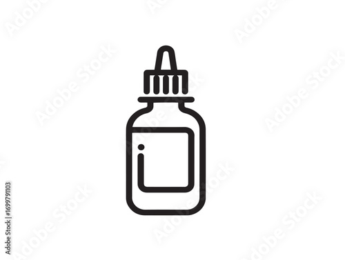 Professional medical adhesive remover icon minimal line art