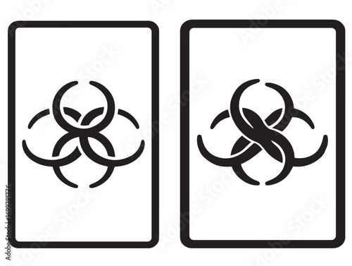 Medical biohazard labels icon clean vector design artwork