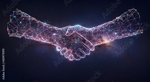 Technology hand shake 