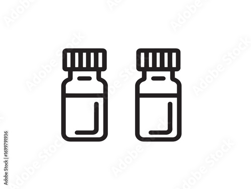 Clean vector blood culture bottles icon in healthcare design