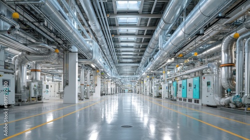 Industrial Interior: Factory, Piping, Manufacturing, Technology