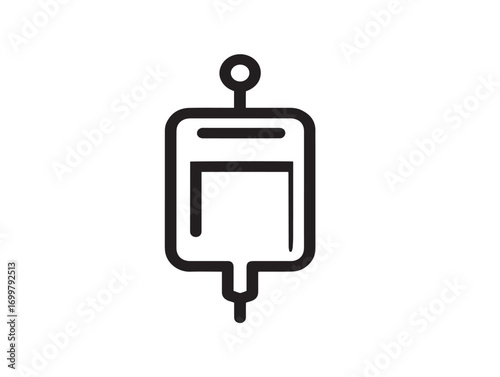 Clean and stylish medical catheter bag illustration vector style