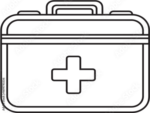 Professional healthcare cooler box equipment icon elegant vector design