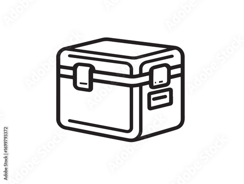 Medical cooler box icon professional healthcare device vector art