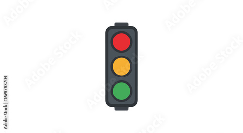 Traffic control device featuring red, yellow, and green lights representing rules and guidelines for vehicles to navigate safely on the road ways